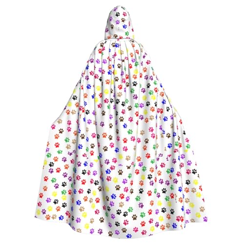 jingong Eleganter Kapuzenumhang mit Pfotenabdruck, übergroßer Kapuzenumhang mit Fliege für Halloween, Kostümpartys, Rollenspiele jingong Eleganter Kapuzenumhang mit Pfotenabdruck, übergroßer Kapuzenumhang mit Fliege für Halloween, Kostümpartys, Rollenspiele von jingong