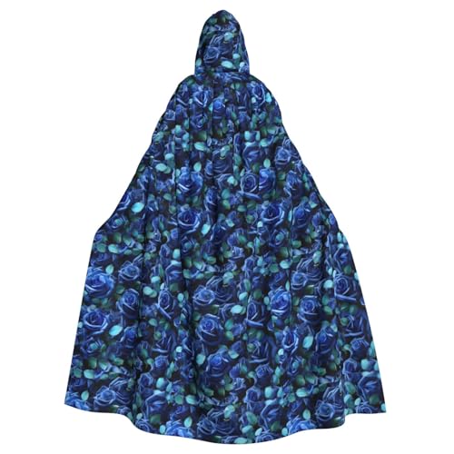 jingong Eleganter Kapuzenumhang mit vielen blauen Rosen, übergroßer Kapuzenumhang mit Fliege für Halloween, Kostümpartys, Rollenspiele jingong Eleganter Kapuzenumhang mit vielen blauen Rosen, übergroßer Kapuzenumhang mit Fliege für Halloween, Kostümpartys, Rollenspiele von jingong