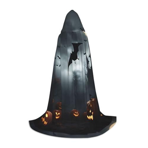 jingong Halloween Fliegende Fledermäuse 4 Druck Stilvoller Kapuzenumhang – übergroßer Hut, Umhang für Damen und Herren, passend für Karneval, Cosplay jingong Halloween Fliegende Fledermäuse 4 Druck Stilvoller Kapuzenumhang – übergroßer Hut, Umhang für Damen und Herren, passend für Karneval, Cosplay von jingong