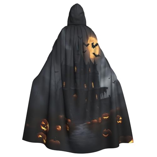 jingong Halloween Gothic Print Elegant Hooded Cloak Oversized Hooded Cape with Bow Tie for Halloween Costume Party Role-Play jingong Halloween Gothic Print Elegant Hooded Cloak Oversized Hooded Cape with Bow Tie for Halloween Costume Party Role-Play von jingong