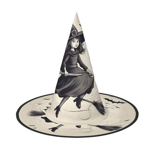 jingong Halloween-Hexe fliegende Halloween-Hut, 2er-Set, passend für Familien-Mottopartys, Hofdekoration, Karnevalspartys von jingong