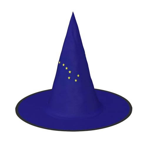 jingong Halloween-Hut mit Alaska-Staatsflagge, 3er-Set, passend für Familien-Mottopartys, Hofdekoration, Karnevalspartys von jingong