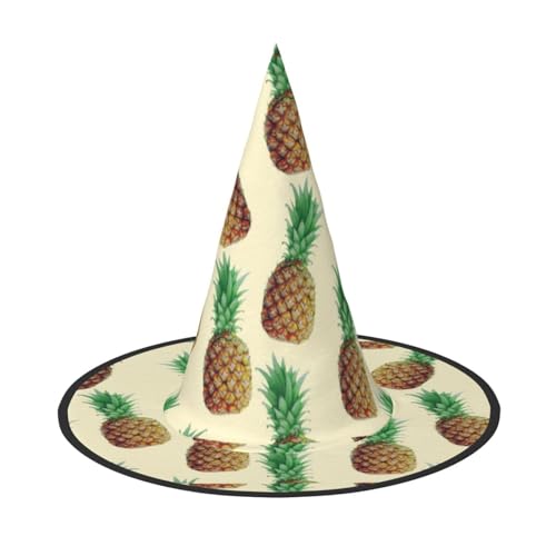 jingong Halloween-Hut mit Ananas-Aufdruck, 3er-Set, passend für Familien-Mottopartys, Hofdekoration, Karnevalspartys von jingong