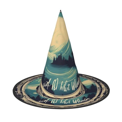 jingong Halloween-Hut mit Aufschrift "Not All Who Wander Are Lost", 2er-Set, geeignet für Familien-Mottopartys, Hofdekoration, Karnevalspartys von jingong