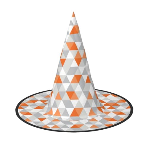 jingong Halloween-Hut mit Dreiecksmuster, 2er-Set, geeignet für Familien-Mottopartys, Hofdekoration, Karnevalspartys von jingong