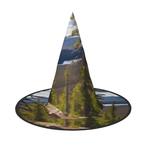 jingong Halloween-Hut mit Elch-, Berg-, Kiefernbaum-Druck, 3er-Set, passend für Familien-Mottopartys, Hofdekoration, Karnevalspartys jingong Halloween-Hut mit Elch-, Berg-, Kiefernbaum-Druck, 3er-Set, passend für Familien-Mottopartys, Hofdekoration, Karnevalspartys von jingong