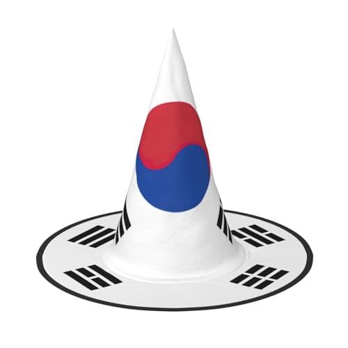 jingong Halloween-Hut mit Flagge der Republik Korea, 3er-Set, geeignet für Familien-Mottopartys, Hofdekoration, Karnevalspartys von jingong