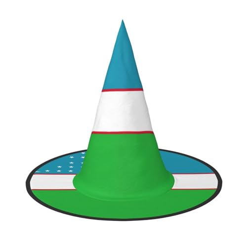 jingong Halloween-Hut mit Flagge der Republik Usbekistan, 3er-Set, geeignet für Familien-Mottopartys, Hofdekoration, Karnevalspartys von jingong