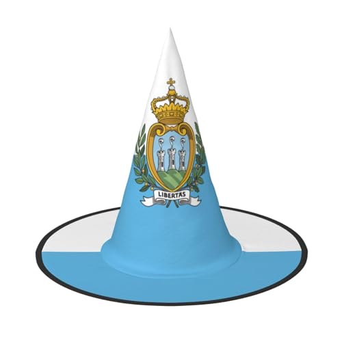 jingong Halloween-Hut mit Flagge von San Marino, 3er-Set, geeignet für Familien-Mottopartys, Hofdekoration, Karnevalspartys von jingong