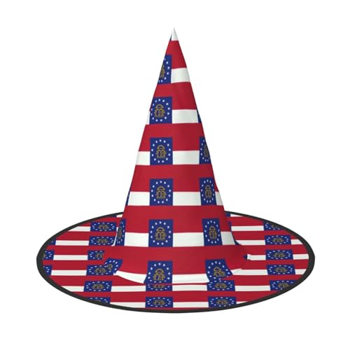jingong Halloween-Hut mit Georgia-Flagge, 3er-Set, passend für Familien-Mottopartys, Hofdekoration, Karnevalspartys von jingong