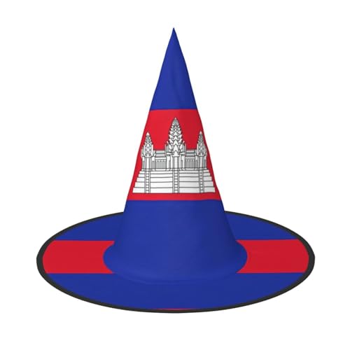 jingong Halloween-Hut mit Kambodscha-Flagge, 3er-Set, passend für Familien-Mottopartys, Hofdekoration, Karnevalspartys von jingong