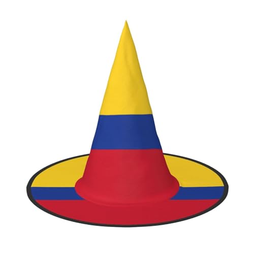 jingong Halloween-Hut mit Kolumbien-Flagge, 3er-Set, passend für Familien-Mottopartys, Hofdekoration, Karnevalspartys von jingong