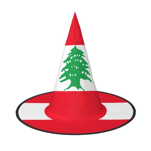 jingong Halloween-Hut mit Libanon-Flagge, 3er-Set, geeignet für Familien-Mottopartys, Hofdekoration, Karnevalspartys von jingong