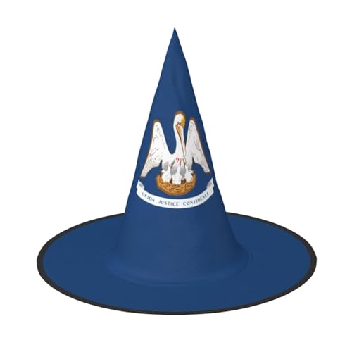 jingong Halloween-Hut mit Louisiana-Flagge, 3er-Set, passend für Familien-Mottopartys, Hofdekoration, Karnevalspartys von jingong