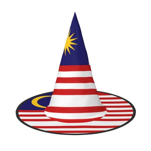 jingong Halloween-Hut mit Malaysia-Flagge, 3er-Set, geeignet für Familien-Mottopartys, Hofdekoration, Karnevalspartys von jingong