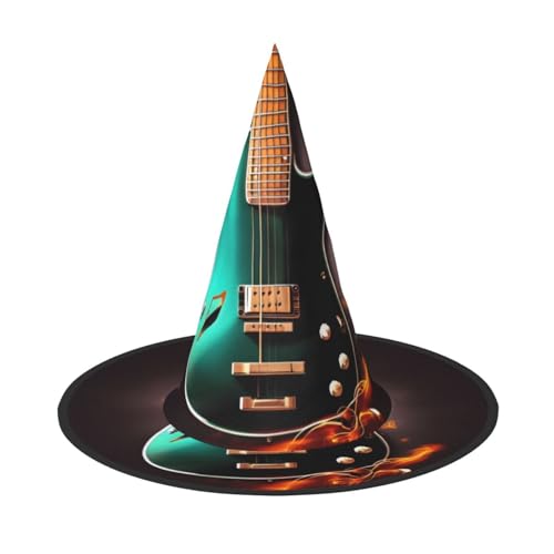 jingong Halloween-Hut mit Musik-grünem Gitarren-Druck, 3er-Set, geeignet für Familien-Mottopartys, Hofdekoration, Karnevalspartys jingong Halloween-Hut mit Musik-grünem Gitarren-Druck, 3er-Set, geeignet für Familien-Mottopartys, Hofdekoration, Karnevalspartys von jingong
