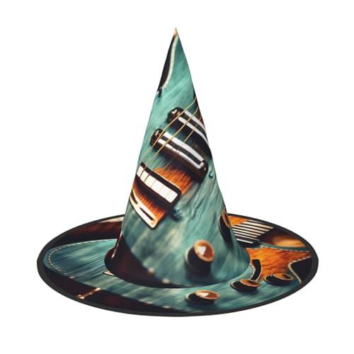 jingong Halloween-Hut mit Musikgitarre, 2er-Set, geeignet für Familien-Mottopartys, Hofdekoration, Karnevalspartys von jingong