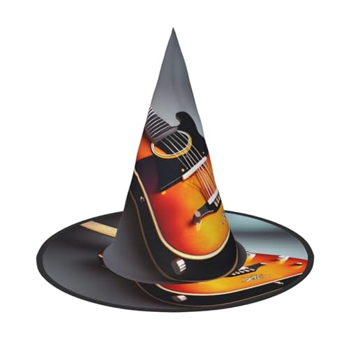 jingong Halloween-Hut mit Musikgitarre, 3er-Set, geeignet für Familien-Mottopartys, Hofdekoration, Karnevalspartys jingong Halloween-Hut mit Musikgitarre, 3er-Set, geeignet für Familien-Mottopartys, Hofdekoration, Karnevalspartys von jingong