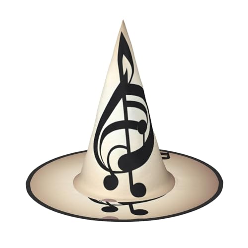 jingong Halloween-Hut mit Musiknoten-Druck, 3er-Set, geeignet für Familien-Mottopartys, Hofdekoration, Karnevalspartys von jingong