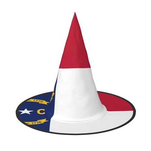 jingong Halloween-Hut mit Nord-Carolina-Flagge, 3er-Set, passend für Familien-Mottopartys, Hofdekoration, Karnevalspartys von jingong