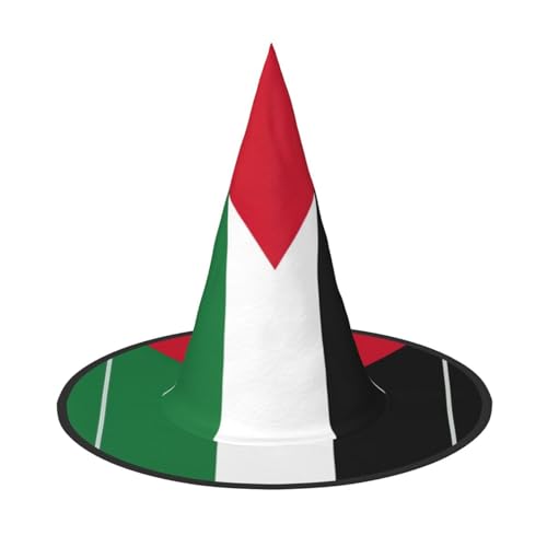 jingong Halloween-Hut mit Palästina-Flagge, 3er-Set, geeignet für Familien-Mottopartys, Hofdekoration, Karnevalspartys von jingong