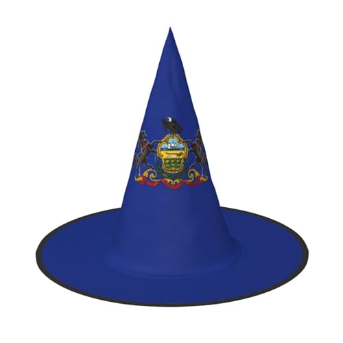 jingong Halloween-Hut mit Pennsylvania-Staatsflagge, 3er-Set, passend für Familien-Mottopartys, Hofdekoration, Karnevalspartys von jingong