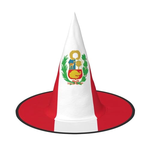 jingong Halloween-Hut mit Peru-Flagge, 3er-Set, geeignet für Familien-Mottopartys, Hofdekoration, Karnevalspartys von jingong