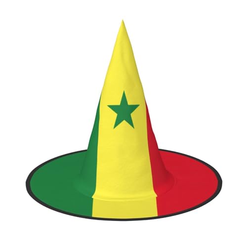 jingong Halloween-Hut mit Senegal-Flagge, 3er-Set, geeignet für Familien-Mottopartys, Hofdekoration, Karnevalspartys von jingong