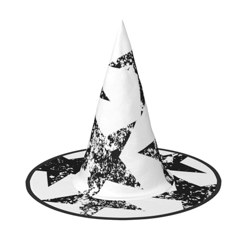 jingong Halloween-Hut mit Sternaufdruck, 3er-Set, geeignet für Familien-Mottopartys, Hofdekoration, Karnevalspartys von jingong