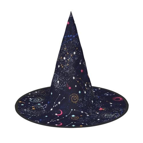 jingong Halloween-Hut mit Sternbild, 2er-Set, geeignet für Familien-Mottopartys, Hofdekoration, Karnevalspartys von jingong