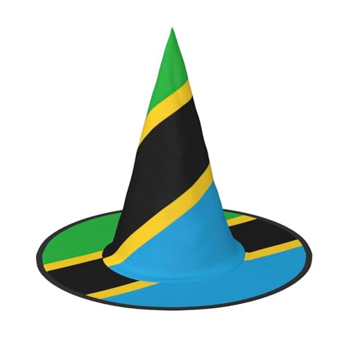 jingong Halloween-Hut mit Tansania-Flagge, 3er-Set, geeignet für Familien-Mottopartys, Hofdekoration, Karnevalspartys von jingong