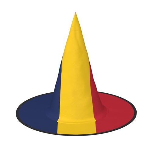 jingong Halloween-Hut mit Tschad-Flagge, 3er-Set, geeignet für Familien-Mottopartys, Hofdekoration, Karnevalspartys von jingong
