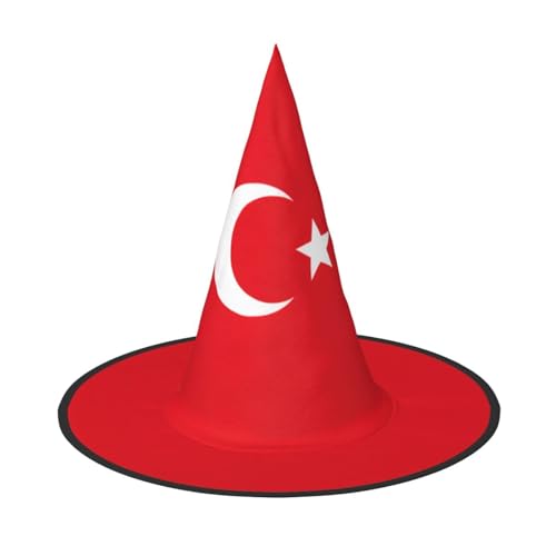 jingong Halloween-Hut mit Türkei-Flagge, 3er-Set, geeignet für Familien-Mottopartys, Hofdekoration, Karnevalspartys von jingong