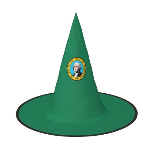 jingong Halloween-Hut mit Washington-Flagge, 3er-Set, geeignet für Familien-Mottopartys, Hofdekoration, Karnevalspartys von jingong