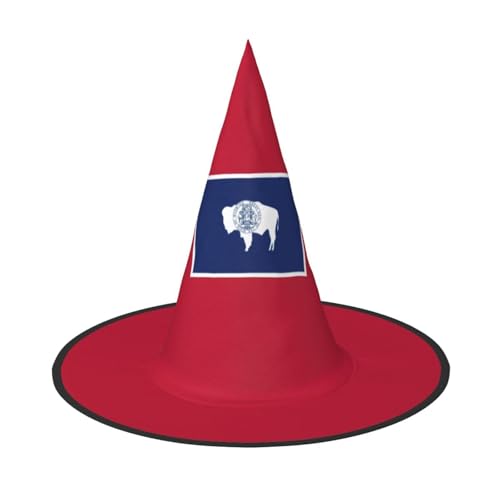 jingong Halloween-Hut mit Wyoming-Staatsflagge, 3er-Set, geeignet für Familien-Mottopartys, Hofdekoration, Karnevalspartys von jingong
