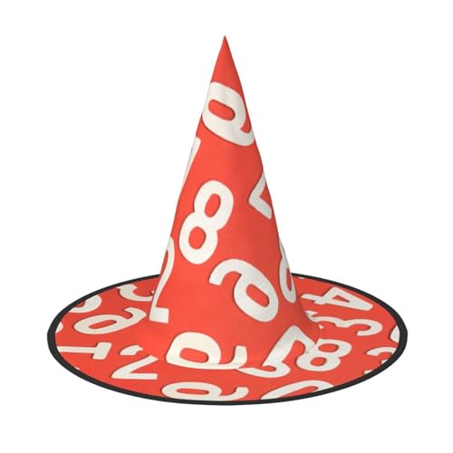 jingong Halloween-Hut mit Zahlen, 2er-Set, geeignet für Familien-Mottopartys, Hofdekoration, Karnevalspartys von jingong