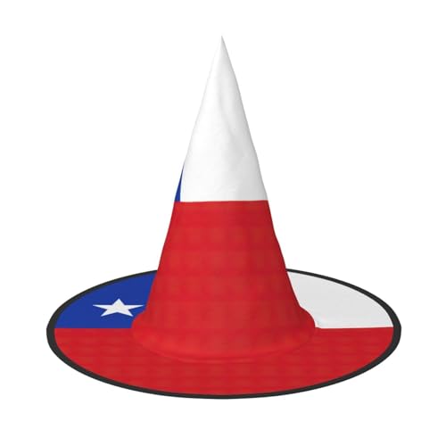 jingong Halloween-Hut mit chilenischer Flagge, 3er-Set, geeignet für Familien-Mottopartys, Hofdekoration, Karnevalspartys von jingong