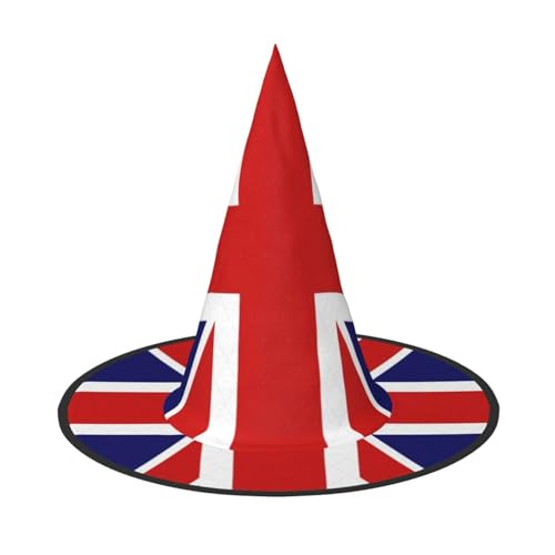 jingong Halloween-Hut mit englischer Flagge, 3er-Set, geeignet für Familien-Mottopartys, Hofdekoration, Karnevalspartys von jingong