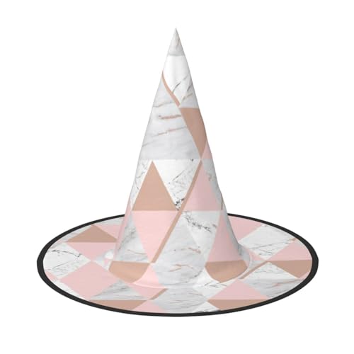 jingong Halloween-Hut mit rotem und goldenem Marmor-Druck, 3er-Set, geeignet für Familien-Mottopartys, Hofdekoration, Karnevalspartys von jingong