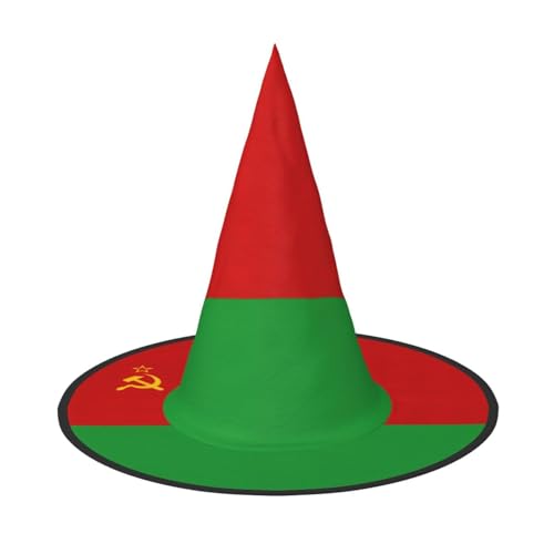 jingong Halloween-Hut mit weißrussischer Flagge, 3er-Set, geeignet für Familien-Mottopartys, Hofdekoration, Karnevalspartys von jingong