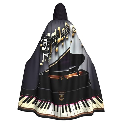 jingong Kapuzenumhang mit Musiknoten, Klavier, Party-Dekoration, Umhang für Karneval, Cosplay, Kostüme, Maskerade und Themenpartys jingong Kapuzenumhang mit Musiknoten, Klavier, Party-Dekoration, Umhang für Karneval, Cosplay, Kostüme, Maskerade und Themenpartys von jingong