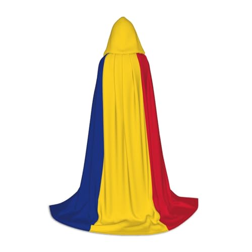 jingong Kapuzenumhang mit Rumänien-Flagge, eleganter übergroßer Hutumhang für Damen und Herren, geeignet für Karneval, Cosplay jingong Kapuzenumhang mit Rumänien-Flagge, eleganter übergroßer Hutumhang für Damen und Herren, geeignet für Karneval, Cosplay von jingong