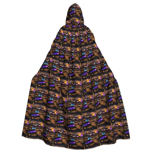 jingong Las Vegas Night View Print Elegant Hooded Cloak Oversized Hooded Cape with Bow Tie for Halloween Costume Party Role-Play jingong Las Vegas Night View Print Elegant Hooded Cloak Oversized Hooded Cape with Bow Tie for Halloween Costume Party Role-Play von jingong