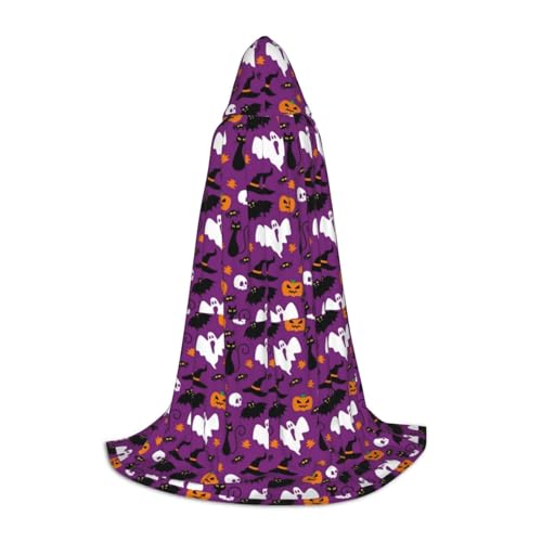 jingong Lila Halloween Horror Print Stilvoller Kapuzenumhang – übergroßer Hut Cape für Damen und Herren, passend für Karneval, Cosplay jingong Lila Halloween Horror Print Stilvoller Kapuzenumhang – übergroßer Hut Cape für Damen und Herren, passend für Karneval, Cosplay von jingong