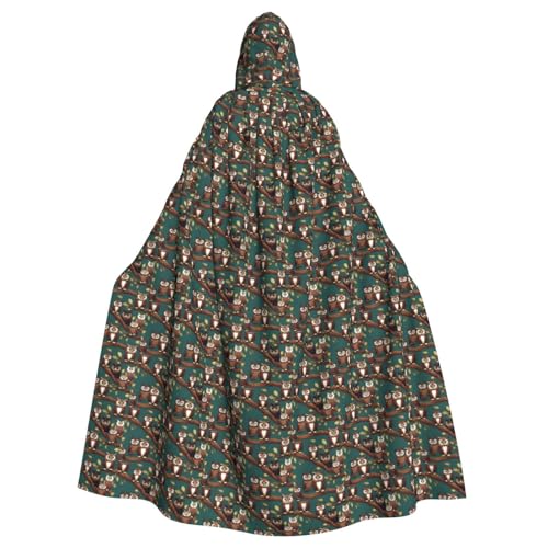 jingong Magic Owel Print Elegant Hooded Cloak, Oversized Hooded Cape with Bow Tie for Halloween Costume Party Role-Play jingong Magic Owel Print Elegant Hooded Cloak, Oversized Hooded Cape with Bow Tie for Halloween Costume Party Role-Play von jingong