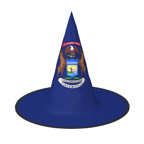 jingong Michigan-Staatsflagge, Halloween-Hut, 3er-Set, geeignet für Familien-Mottopartys, Innenhof-Dekoration, Karnevalspartys von jingong