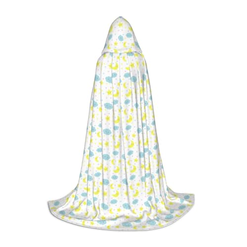 jingong Modischer Kapuzenumhang mit Mondwolke und Sternenmotiv, übergroßer Hut, Umhang für Damen und Herren, passend für Karneval, Cosplay jingong Modischer Kapuzenumhang mit Mondwolke und Sternenmotiv, übergroßer Hut, Umhang für Damen und Herren, passend für Karneval, Cosplay von jingong