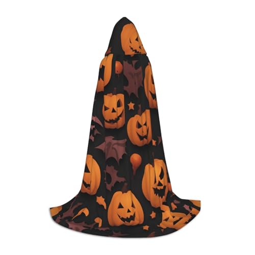 jingong Niedliches Halloween-Muster, 1 Druck, stilvoller Kapuzenumhang – übergroßer Hut, Umhang für Damen und Herren, passend für Karneval, Cosplay jingong Niedliches Halloween-Muster, 1 Druck, stilvoller Kapuzenumhang – übergroßer Hut, Umhang für Damen und Herren, passend für Karneval, Cosplay von jingong