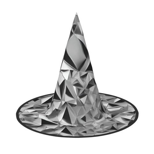jingong Silberfarbener geometrischer Figuren-Druck, Halloween-Hut, 2er-Set, geeignet für Familien-Mottopartys, Hofdekoration, Karnevalspartys jingong Silberfarbener geometrischer Figuren-Druck, Halloween-Hut, 2er-Set, geeignet für Familien-Mottopartys, Hofdekoration, Karnevalspartys von jingong