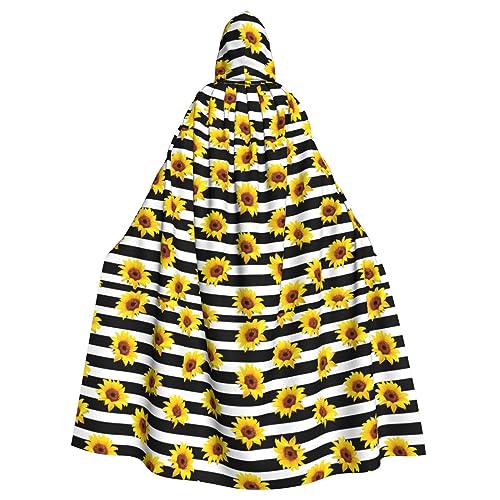 jingong Sonnenblumen-Druck, eleganter Kapuzenumhang, übergroßer Kapuzenumhang mit Fliege für Halloween, Kostümpartys, Rollenspiele jingong Sonnenblumen-Druck, eleganter Kapuzenumhang, übergroßer Kapuzenumhang mit Fliege für Halloween, Kostümpartys, Rollenspiele von jingong